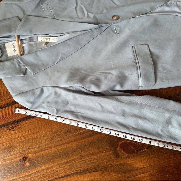 NWT Madewell Larsen Blazer in Drapeweave “Overcast” in size S - Picture 10 of 16